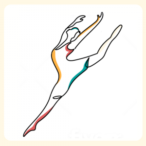 Dancer jumping. für Sportmassage.